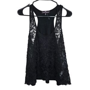 Almost Famous Black Sheer Tank Top